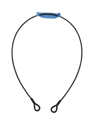 Ocelové jistící lanko 1000 x 4 mm, černé, s koncovými úvazky Nová Kolekce