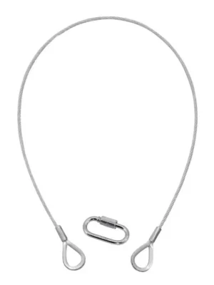 Lanko jistící 3 x 600 mm, až do 5 kg, stříbrné, karabina typ A Jen Po Omezenou Doba