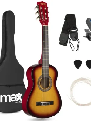 Vysoce Kvalitní SoloArt Junior 1/4 Classic guitar pack sunburst