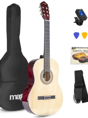 Nízká Cena SoloArt Set klasické kytary a příslušenství, natural