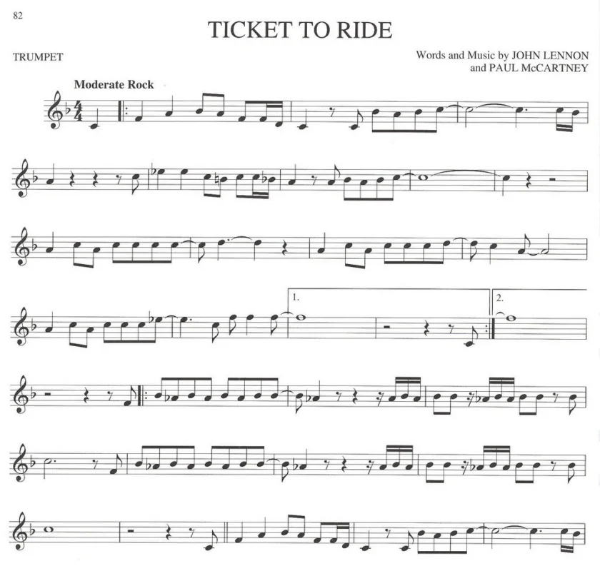 Akce The Best of The BEATLES - trumpet (2nd edition)