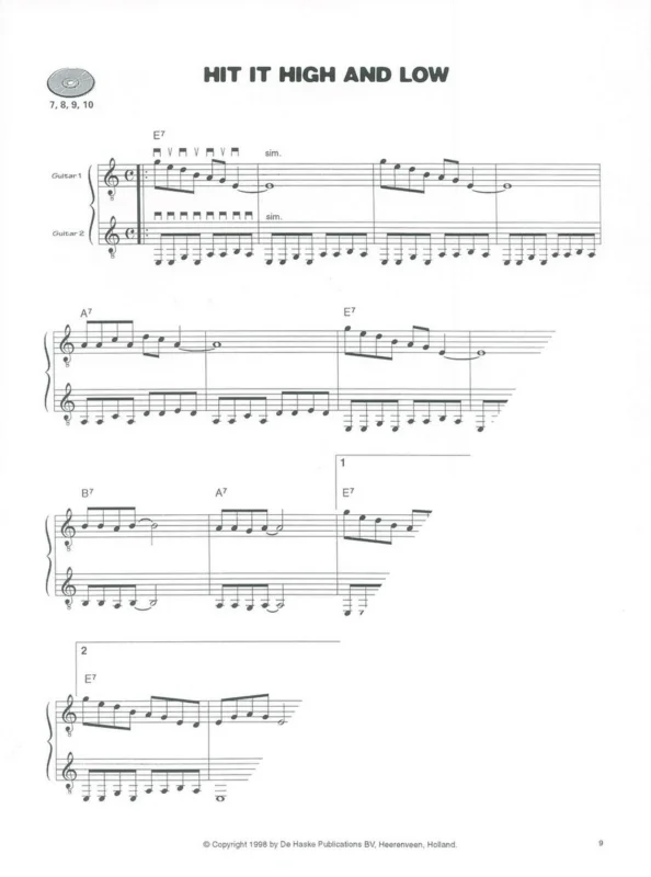 10 Rock Duets For Electric or Acoustic Guitar + CD / kytara Rychlé Dodání