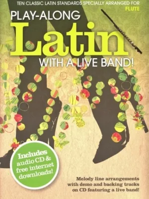 Značkový LATIN - Play Along with a Live Band + Audio Online / příčná flétna (+ party online)