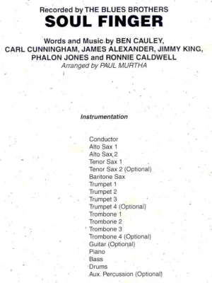 Přímo Od Výrobce SOUL FINGERjazz band - grade 2