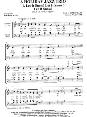 A HOLIDAY JAZZ TRIO / SATB* a cappella Rychlé Dodání