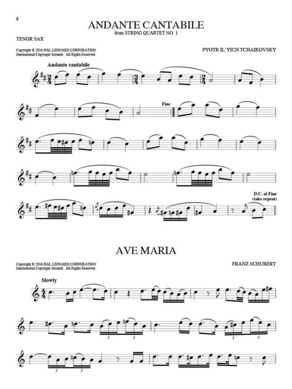 101 Classical Themes for Tenor Sax / tenorový saxofon Super Cena