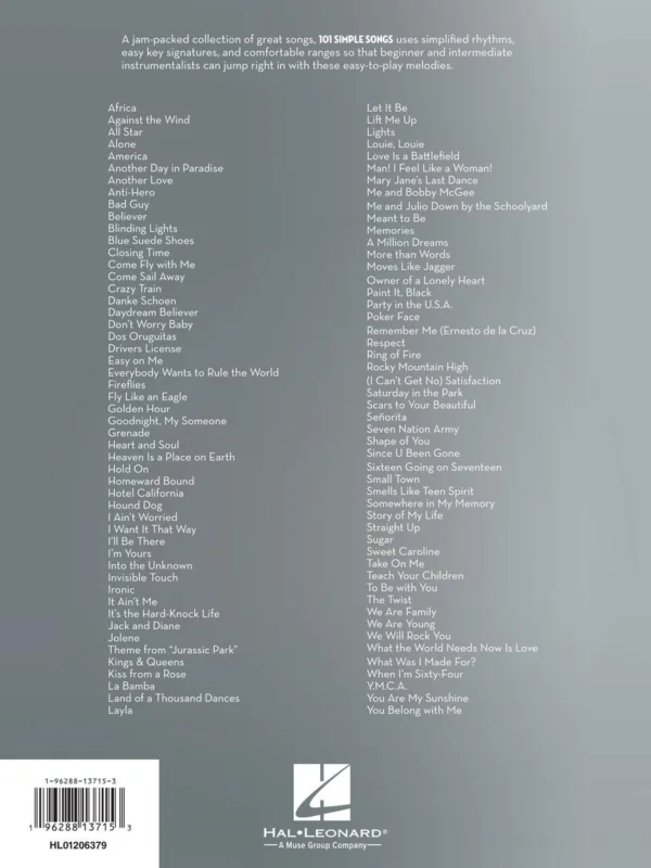 101 Simple Songs / altový saxofon Akční Cena