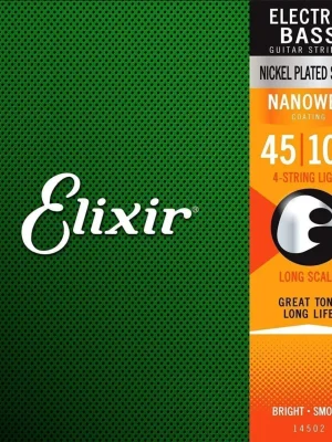 Sezónní Sleva ELIXIR 4 strings NANOWEB Long .045 - .100