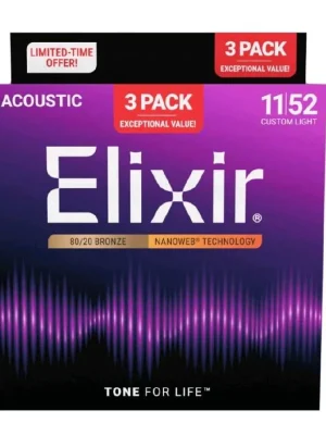 ELIXIR 16564 80/20 Bronze Ultra Thin NANOWEB® Coating Custom Light 3Pack Víkendová Akce