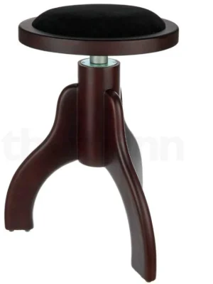 Akční Nabídka Klavírní stolička s kulatým sedákem tmavý ořech mat