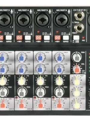 Citronic CSM-8 Mixážní pult s USB a Bluetooth Tovární Cena