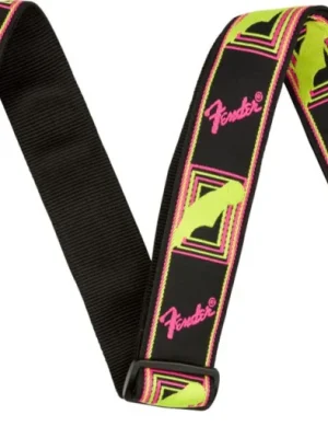 Akce Fender Neon Monogrammed Strap YLW/PINK