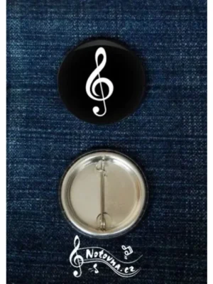 Zlevněný Placka černá - houslový klíč