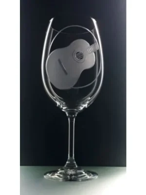 Značkový Sklenice na víno - Klasická kytara (450ml)
