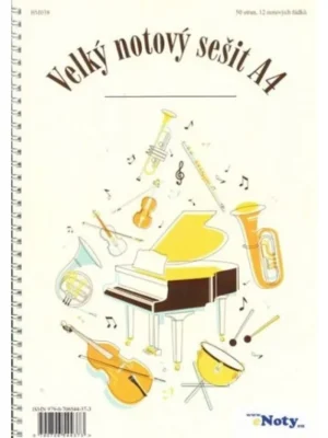 Zlevněný Velký notový sešit A4 - 50 listů