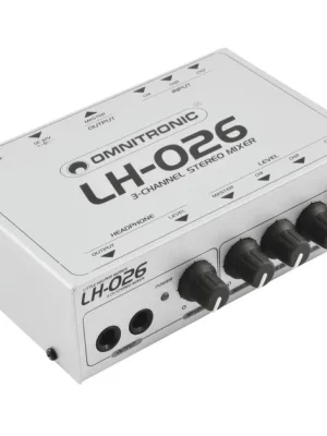 Omnitronic LH-026, mini mixážní pult 3-kanálový stereo Akční Nabídka