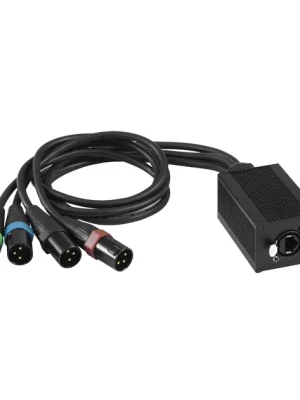 Eurolite DNK-1, síťový rozbočovač DMX signálu, 1x RJ45/4x XLR samec Výprodej