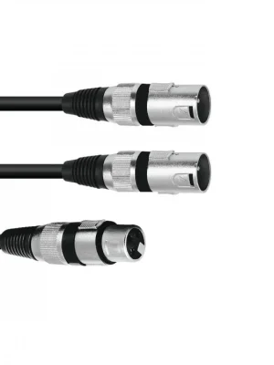 Výprodej Kabel XFMM-30 XLR samice - 2x XLR samec, 3 m