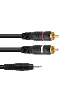 Omnitronic kabel 1x stereo mini Jack 3,5mm/2x RCA, 1,5m Finální Výprodej