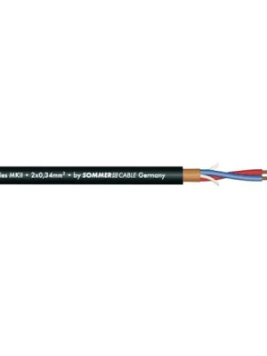 Sommer Cable CLUB mikrofonní kabel, 2x0,34 mm, černý, 100 m cívka Finální Výprodej