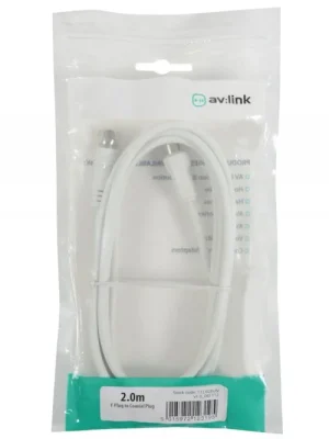 Výhodná Nabídka AV:link kabel koaxiální 1x samec - 1x F konektor samec, 2m