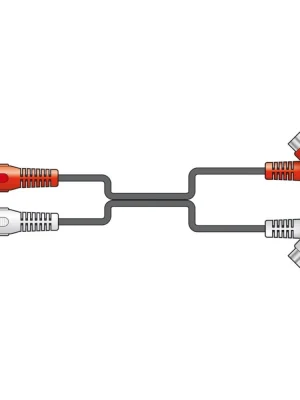 Přímo Od Výrobce AV:link kabel 2x RCA samec - 2x slučovací RCA samec, 1.8m
