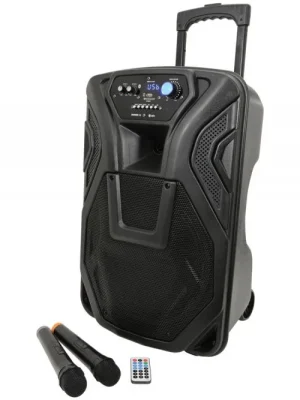 QTX BUSKER-12, mobilní 12" zvukový systém USB/SD/FM/BT/2x VHF, 80W Expresní Doručení