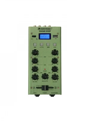 OMNITRONIC GNOME-202P, 2-kanálový, USB, MP3, Bluetooth, zelený Oblíbený
