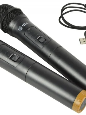 Horká Nabídka QTX U-MIC Sada bezdrátových mikrofonů, 863.2 + 864.8 MHz