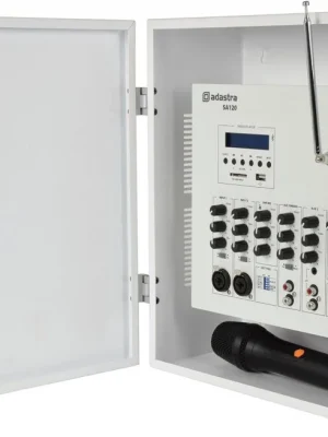 Kup Teď Adastra SA 120, nástěnný 100V zesilovač s UHF mikrofonem a přehrávačem médií