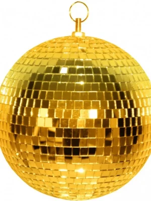 Zrcadlová koule 20 cm, zlatá Originální