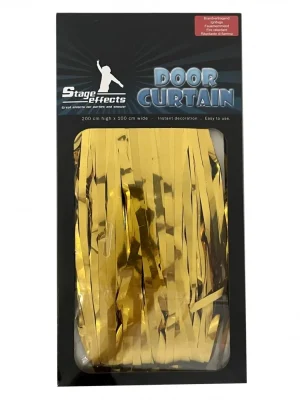 Oblíbený Metalický dveřní závěs, 200 x 100 cm, zlatý