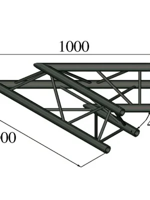 Trilock S-PAC 19 2-koncový rohový díl, 45, černý Vrácení Zdarma