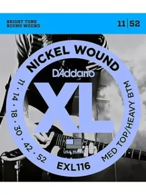 Struny pro elektrickou kytaru D'Addario EXL116 - 11/52 Levný