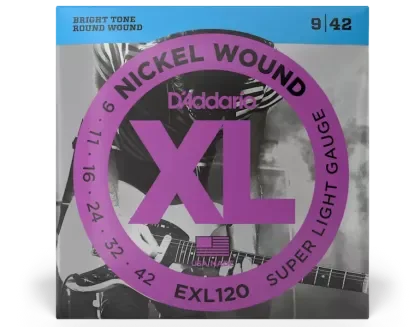 Struny pro elektrickou kytaru D'Addario EXL120 - 09/42 Nejlepší Volba