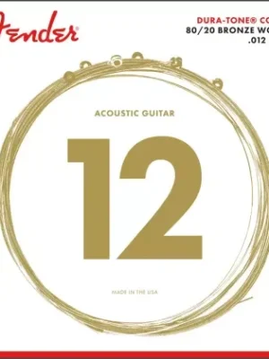 Odeslání Ihned Struny kovové pro akustickou kytaru Fender 880L Dura-Tone Coated, 80/20, Ball End 12/52