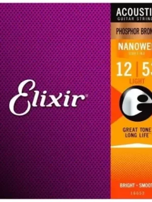 Struny kovové pro akustickou kytaru Elixir 16052 PB Light 12/53 Výhodná Nabídka