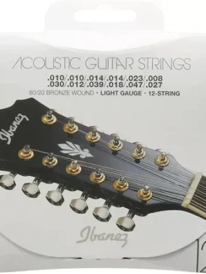 Struny kovové pro 12strunnou kytaru Ibanez IACS12C - 10/47 Výprodej