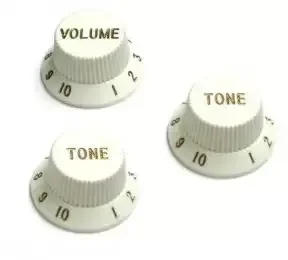 Kryt potenciometru Fender Knobs Set, Volume+2x Tone, Strat, White Novinka