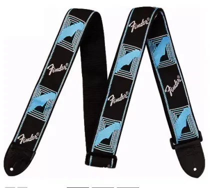 Řemen kytarový Fender Mono Strap BLK/LTGREY/BLUE Must-Have