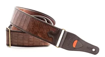 Řemen kytarový RightOn Alligator Brown Rychlé Dodání