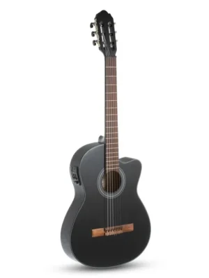 Nakupujte Hned GEWA STUDENT klasická kytara 4 / 4 černá mat + ozvučení + vestavěná ladička