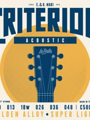 Zlevněný LA BELLA Criterion C500TT sada kovových strun + struna E1 navíc