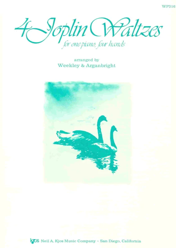 4 JOPLIN WALTZES by Scott Joplin - 1 piano 4 hands / 1 klavír 4 ruce Speciální Cena