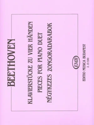 BEETHOVEN : Pieces for Piano Duet / Skladby pro čtyřruční klavír Časově Omezené
