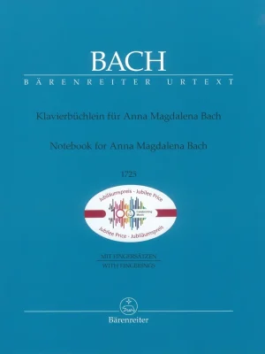Zlevněný Notebook for Anna Magdalena Bach 1725 (Knížka skladeb pro Annu Magdalenu Bachovou) (urtext) / klavír