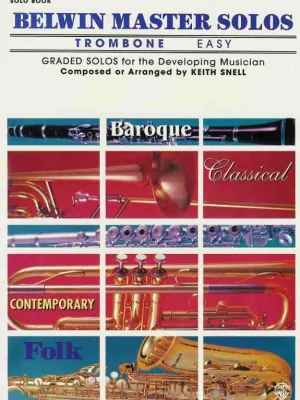 BELWIN MASTER SOLOS EASY TROMBONE / pozoun - sólový sešit Novinka
