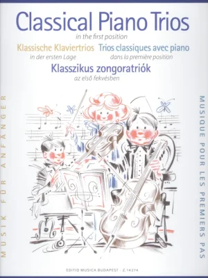 Classical Piano Trios for Beginners (violin, violoncello,piano) / partitura + party Akce
