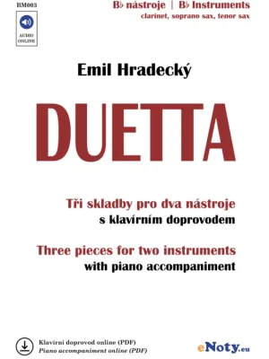 Značkový DUETTA - Emil Hradecký + Audio Online / Bb hlas - skladby pro dva nástroje a klavír (PDF)