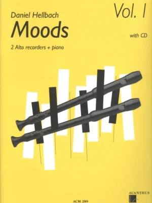 MOODS 1 by Daniel Hellbach + CD / 10 skladeb pro dvě altové zobcové flétny a klavír Speciální Cena